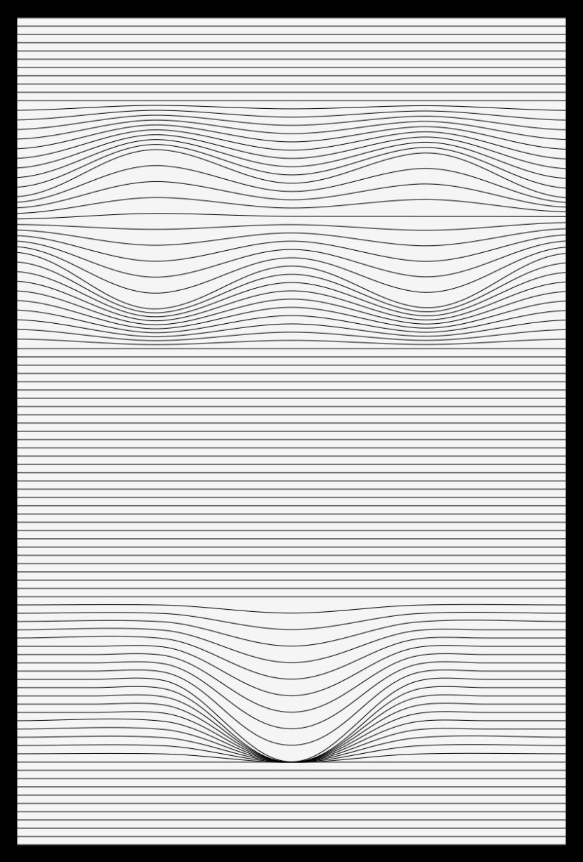 Bikini ah toll Linienverformung Grafik
